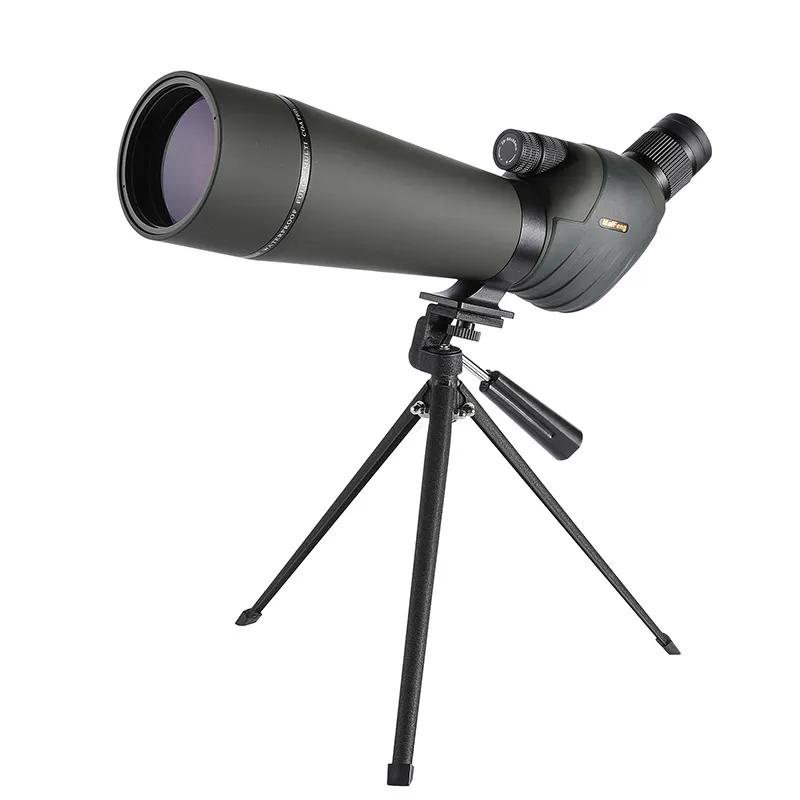 줌 단안 스포팅 스코프 강력한 망원경 Bak4 프리즘 방수, 캠핑 조류 관찰 촬영용, 20-60x60, 70, 80mm